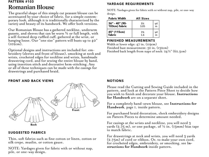 103 Romanian Blouse