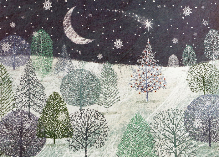 A Midnight Clear - Deluxe Large Holiday Cards Set of 20