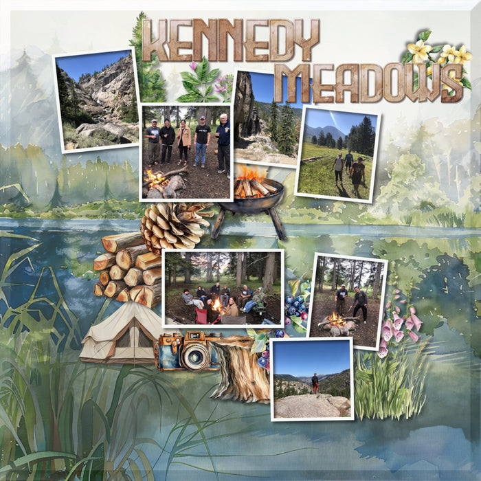 Adventure and explore Alaska with this beautiful watercolor bundle containing embellishments, scenic papers, easy-to-use clusters, overlays, and rock alpha set by Lucky Girl Creative digital art. Great for outdoors, nature, camping, vacations to Alaska, and holidays to Canada. Embellishments include badger, bear, beaver, clams, deer, reindeer, stag, elk, dog sled, Husky dog, dolphin, eagle, fish, bass, salmon, trout, fox, hawk, moose, mountain goat, musk ox, polar bear, sea otter, walrus, Beluga, whale.