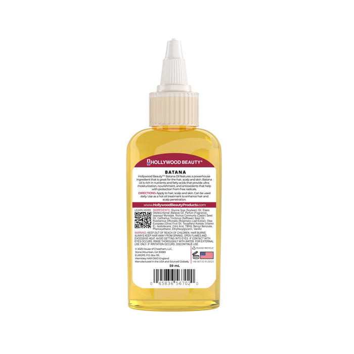 Batana 100% Natural Oil Blend for Hair, Scalp, Skin, and Nails - 2 fl oz
