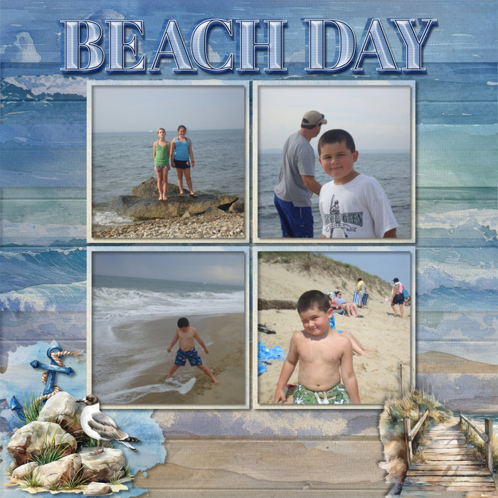Cape Cod Islands Watercolor Elements Digital Scrapbook Kit