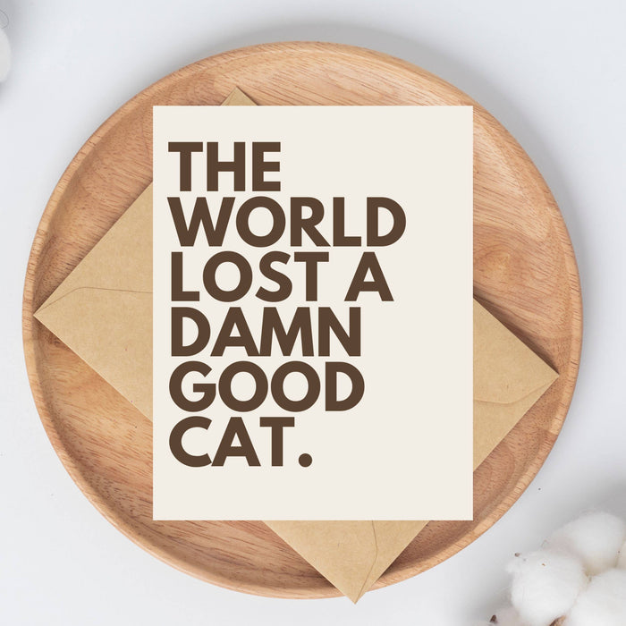 Cat Loss Sympathy Card