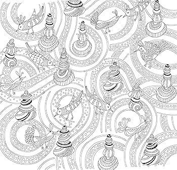 Coloring Poster Zen Garden