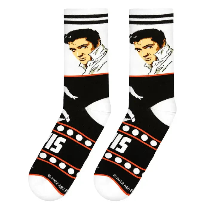 Cool Socks Elvis Glam - Mens Crew Folded