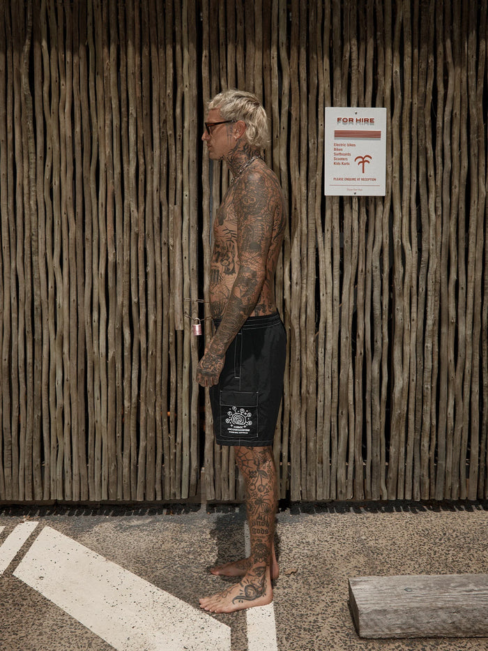Cosmic - Recycled Cargo Baywatch Short | Black-Image 6