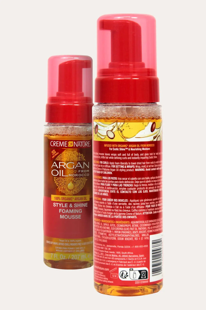 CREME OF NATURE STYLE & SHINE FOAMING MOUSSE 7oz CREME OF NATURE