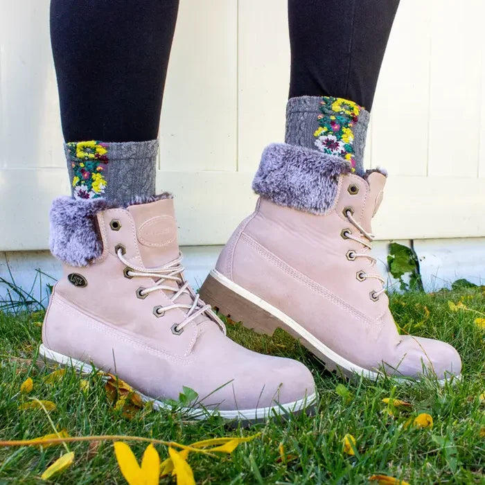 Daisy Dunes Audrey Vintage Boot Socks Gray