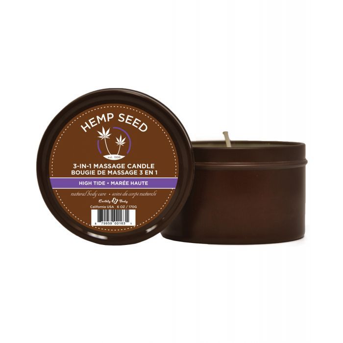 Earthly Body Hemp Candle 3 IN 1 Round Tin High Tide 170g