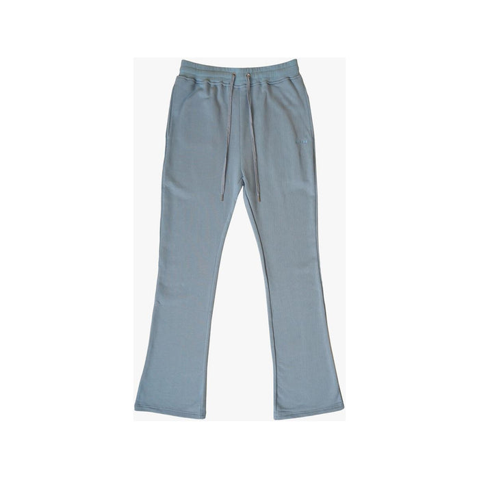 EPTM Perfect Flare Pants in Denim Blue styled with a casual t-shirt and sneakers for a trendy look