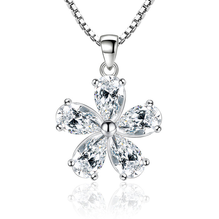 Factory Direct Sales Plum Blossom Pendant Women Necklace Jewelry