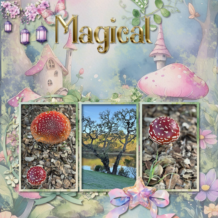Capture the fairytale moments of childhood with this beautiful, watercolor kit filled with fantasy embellishments, clusters, papers, and golden alpha set by Lucky Girl Creative digital art designed for a princess. Great for little girls, baby, and Mother's Day! Fairy tale embellishments include bluebird, chickadee, bird, butterfly, dragon, elk, goose, horse, mouse, sheep, swan, unicorn, beanstalk, pea, canopy bed, book, candelabra, candle, carriage, castle, tower, chandelier, grandfather clock, crown, tiara