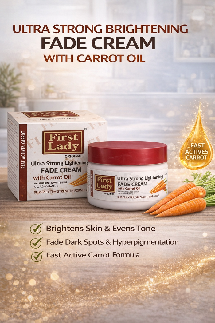 First Lady Carrot Glow Cream 200ml | With Kojic Acid, AHA & Vitamin E | Daily Face & Body Moisturising Cream