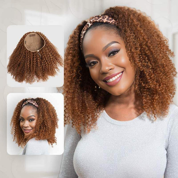 Kinky Curly-Auburn Brown / 14''