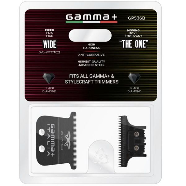 Gamma X pro Wide blade with Cutter - Black # GP536B - Palms Fashion Inc.