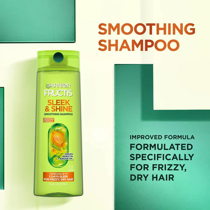 Garnier Fructis Sleek & Shine Shampoo - 12.5 oz - 6 Pack
