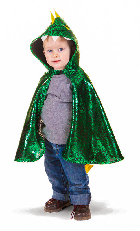 Great Pretenders Dragon Toddler Cape Green/Metallic 2-3