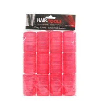 HAIRTOOLS Hair Tools Red Velcro Rollers Large (12)