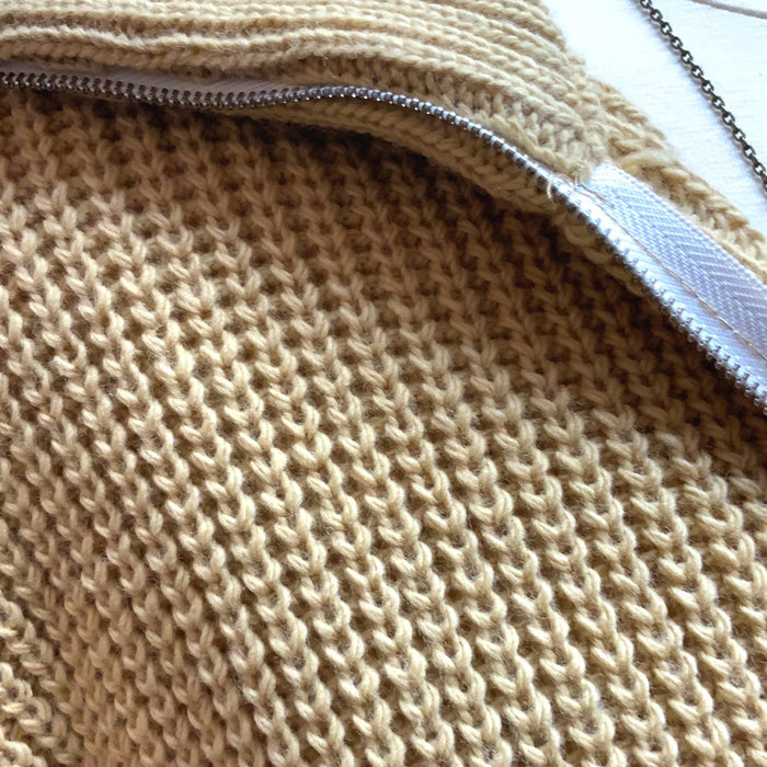 Half Zip Sweater (Mustard/Beige)