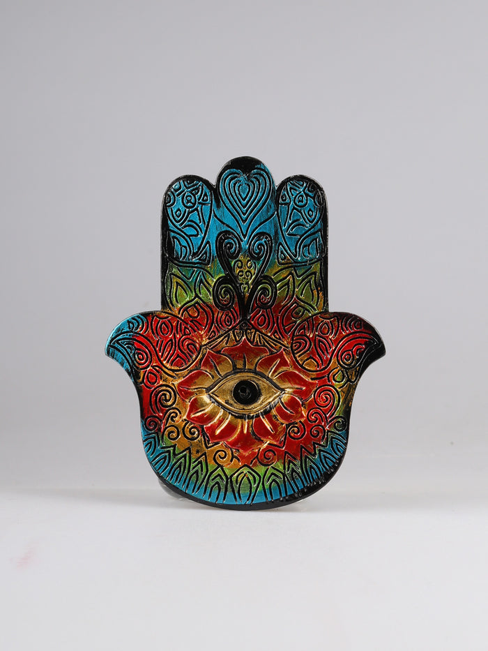 Hamsa Hand Multicolour Incense Holder | One Colour-Image 2