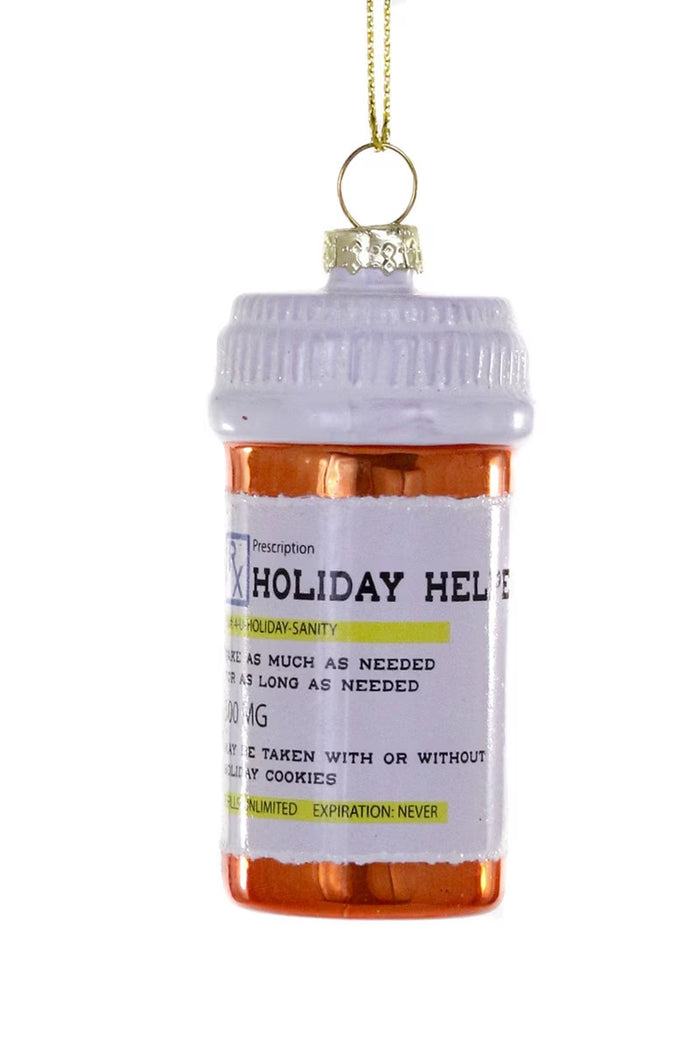 Holiday Helpers Pill Bottle Ornament