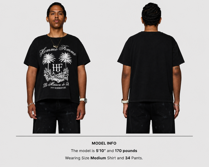 Homme + Femme "Classic Maison" Tee - Black