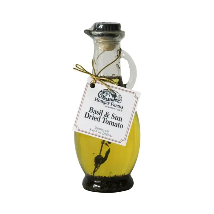 Hongar Farms Basil & Sun Dried Tomato Infused Evoo Blend, Cruet (250mL)