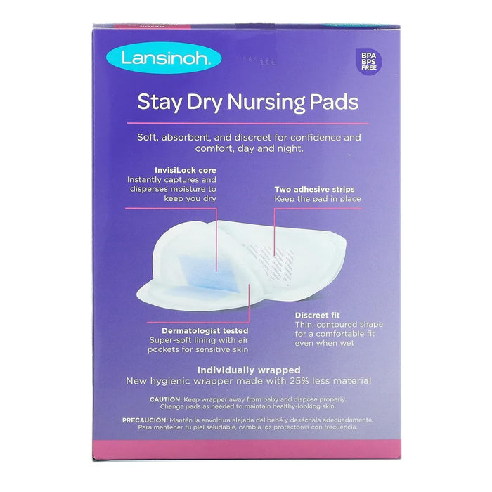 Lansinoh Stay Dry Nursing Pads – 60 Count – 12 Pack