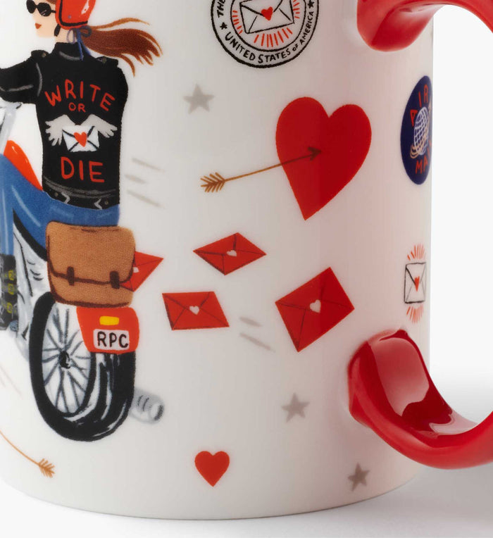 LAST CHANCE: Rifle Paper Co. Write or Die Porcelain Mug Home Caffe Luxxe