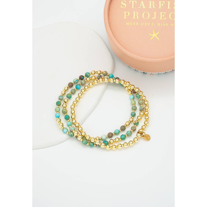 Light We Carry Bracelet Set in Turquoise