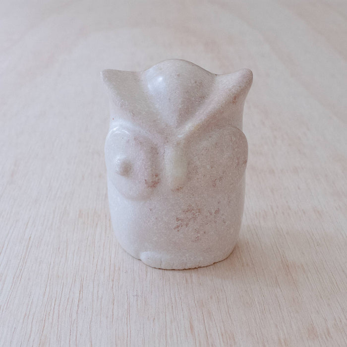 Natural Soapstone Owl