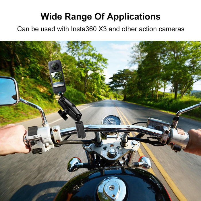 NNEIDS Universal Motorcycle Handlebar Mount For Action Cameras