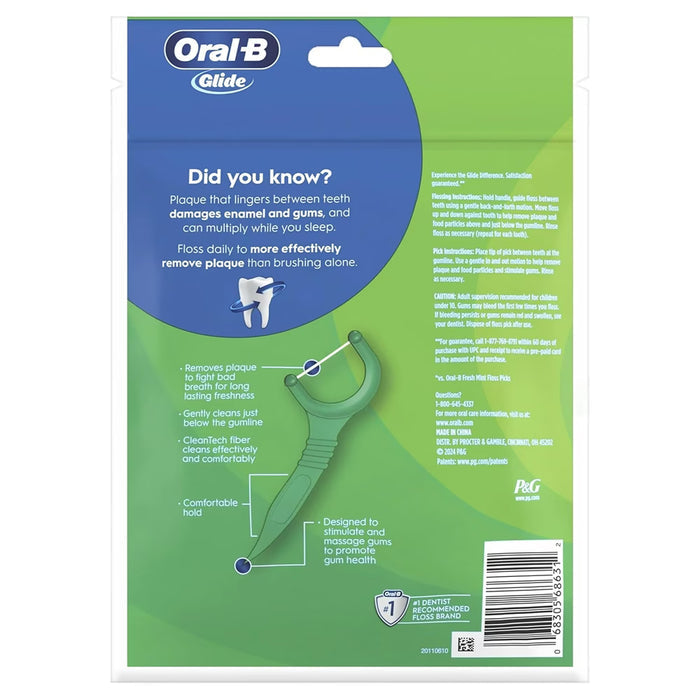 Oral-B Glide Floss Picks with Scope Mint, 75ct - 48 Pack