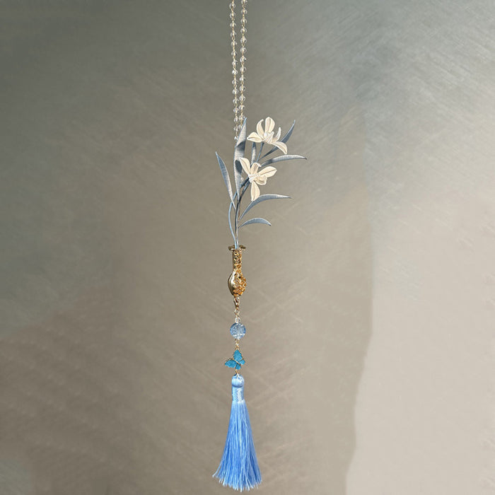 Orchid Pendant Chanhua Materials Flowers DIY Kit - Include Detailed Video Tutorial