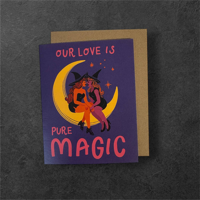 Our Love Is Pure Magic Witch Card