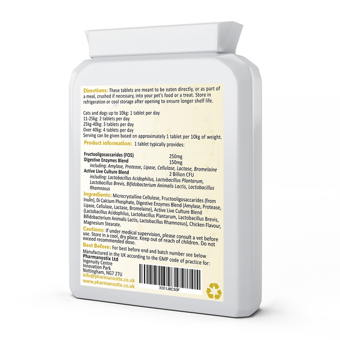 Pet-Flora Probiotics For Dogs and Cats, 120 Chicken Tablets