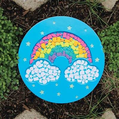 Rainbow Garden Stone