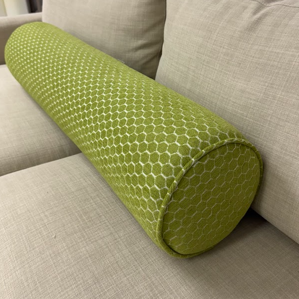 Ready to Ship :: Chartreuse Honeycomb Bolster Cover (1 available) for 9x38" insert