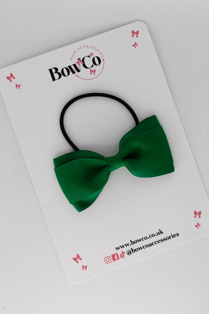School Bow Forest Green - Tuxedo Bow - Elastic