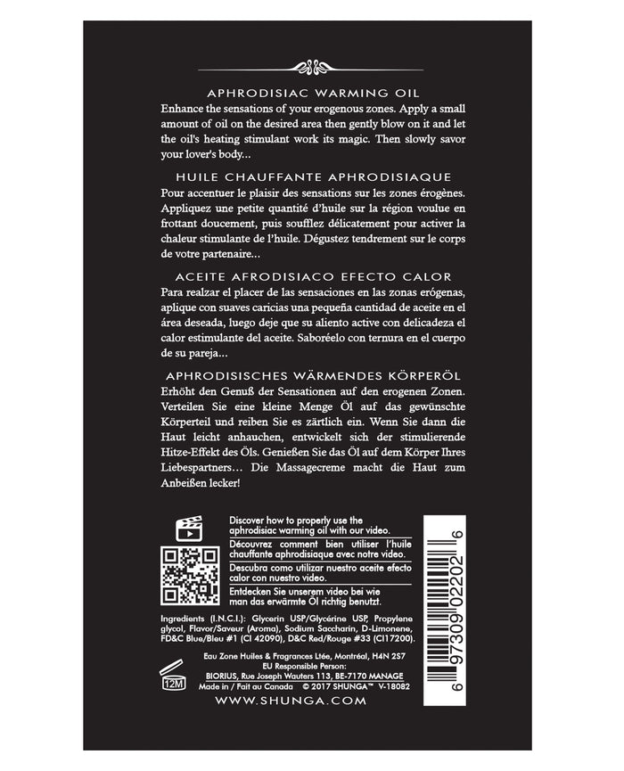 Shunga Warming Oil Exotic Fruits 3.5 fl oz