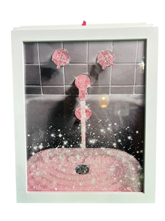 Sparked Glass Bathroom Art
