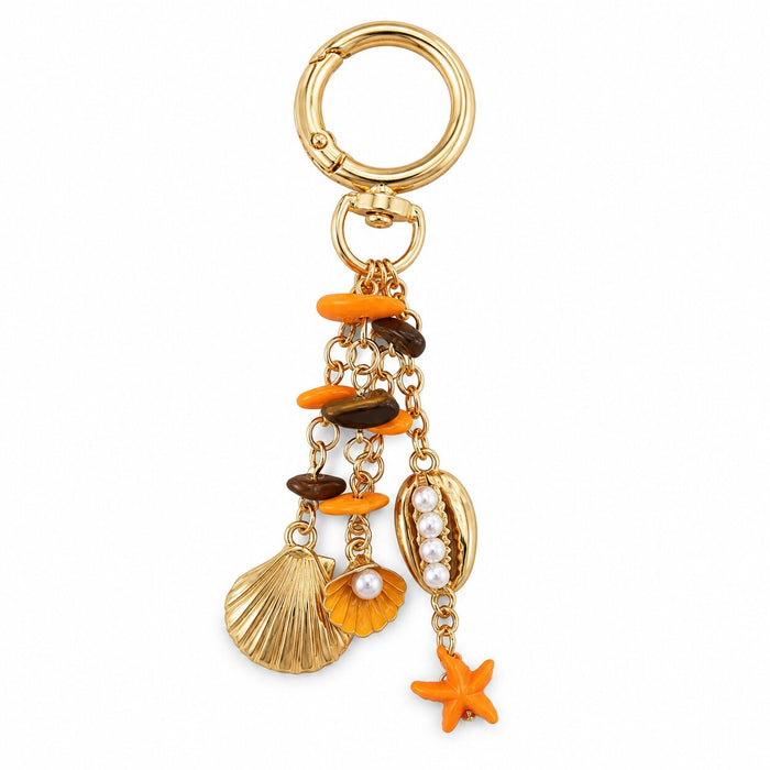 Sunset Shell Beads Bag Charm