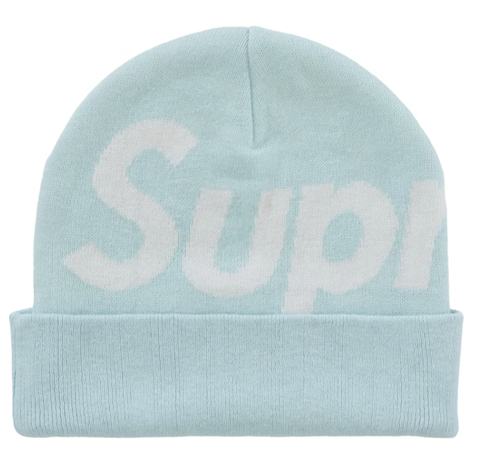 Supreme Big Logo Beanie - Light Blue (FW25)