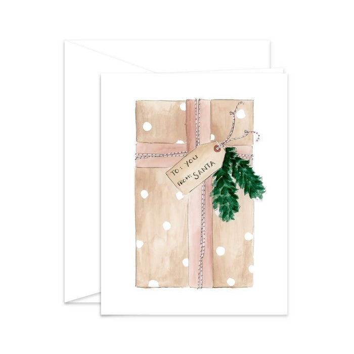 To you, from Santa - Christmas Holiday Greeting Card - Magnolia Lane co. Home + Garden + Gift