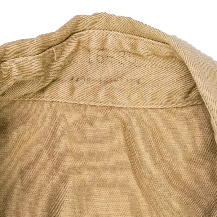 US Army Ordnance Corps 1950s Khaki Long Sleeve Shirt - 16x35, Medium - US Army Surplus - Service Shirts