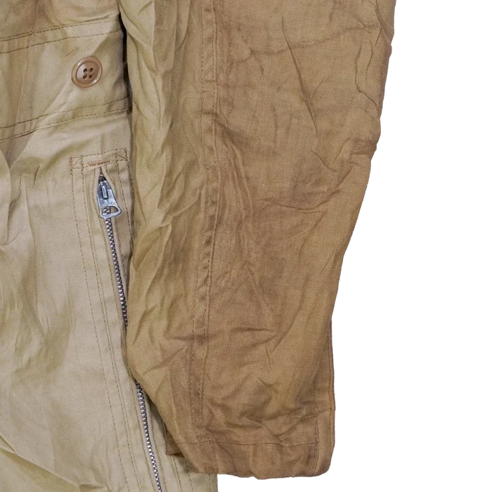 US Navy 1950s Khaki Flying Coveralls - 40L, Medium - US Navy Surplus - Overalls