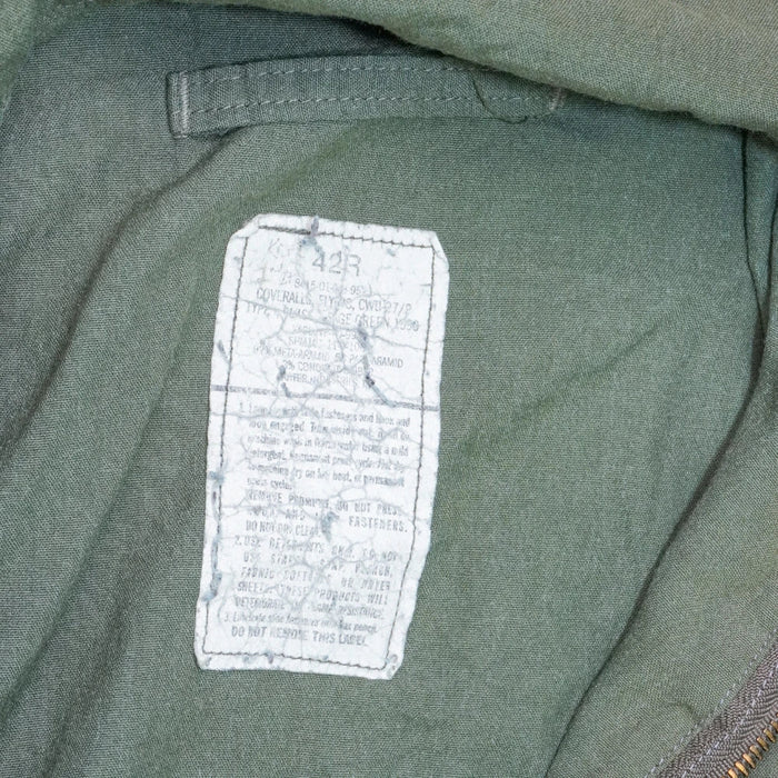 USGI CWU-27/P Olive Flyers Coveralls - 42R, Large - US Air Force Surplus - Overalls