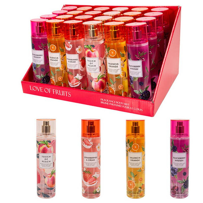Women's Body Mist Display LOVE OF FRUITS 236ml/8.oz