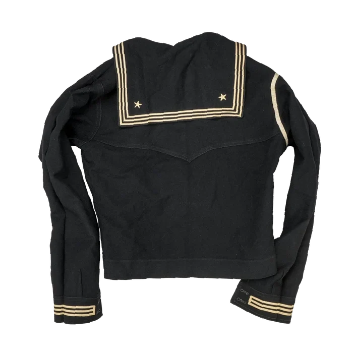WW2 US Navy Blue Sailor Middy Shirt - Small