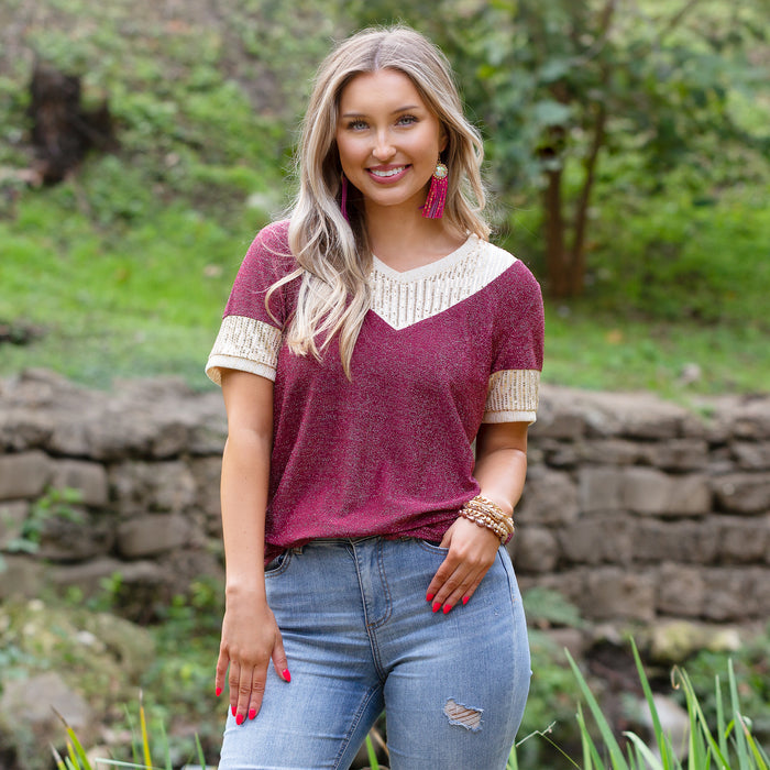 10738 - Game Day top with Sequin