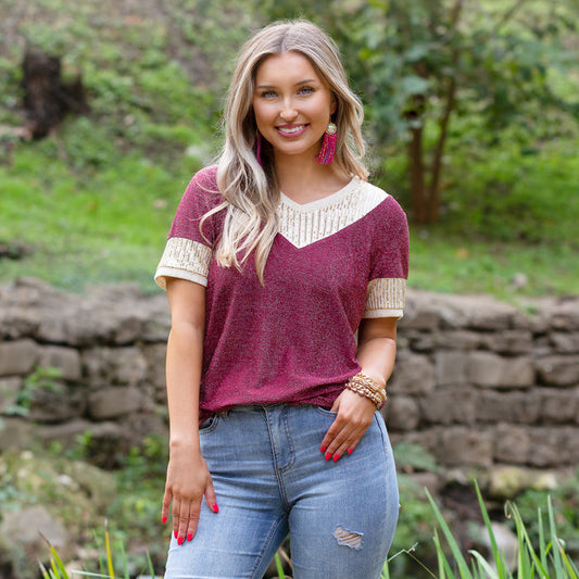 10738 - Game Day top with Sequin